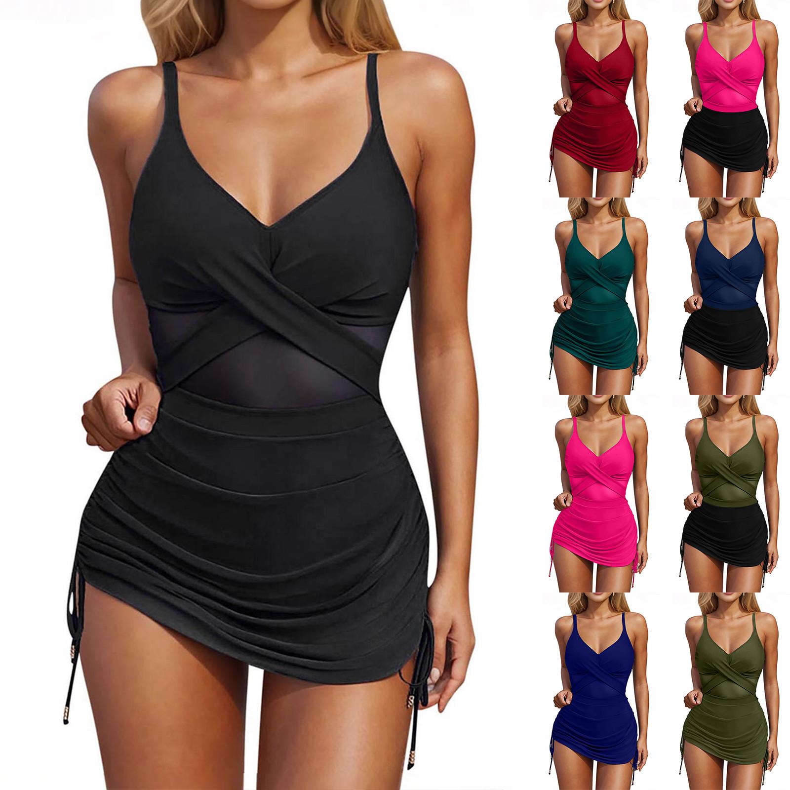 

Women s One-piece Fashion Hollow Sexy Bikini With Bra Pads Without Steel Support Swimsuit XL