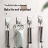 Adhesive Stainless Steel Wall Hooks - Heavy Duty, No-Drill, for Bathroom & Kitchen Towels