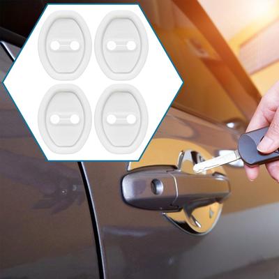 4Pcs Car Door Lock Silicone Covers Latch Guard Easy Installation Spare Parts Practical
