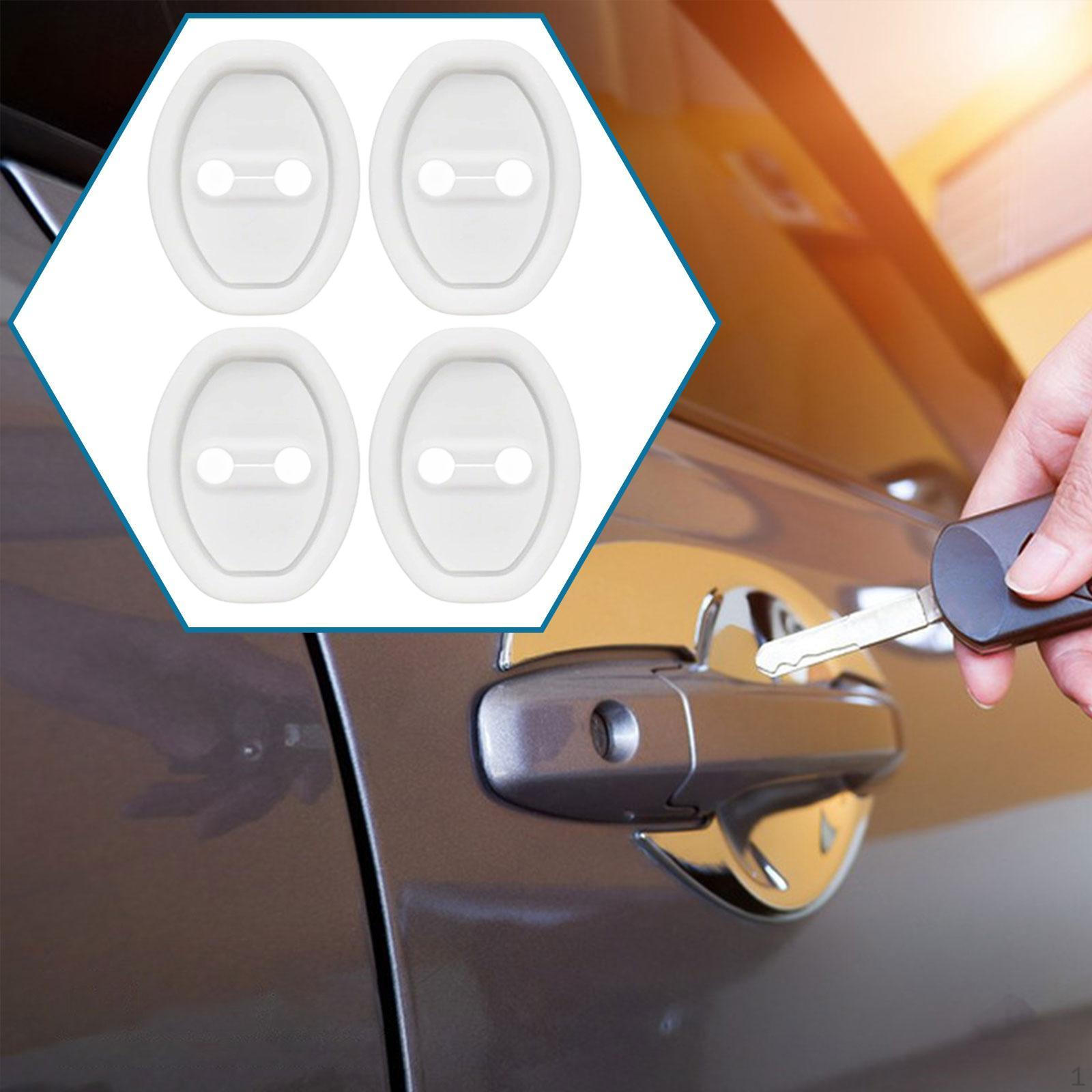 

4 шт. Силиконовые чехлы на дверные замки автомобиля, защита защелки, простая установка, практичные запасные части