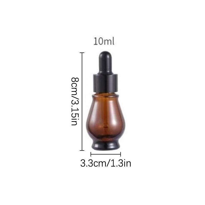 1PC 5-100ml Dropper Bottles With Scale Reagent Eye Drop Amber Glass Aromatherapy Liquid Pipette Bottle Refillable Bottles Travel