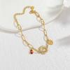 New Trend Gold Plated Stainless Steel Bracelet Ceramic Pendant Ocean Style Shell Conch Accessories Beach Jewelry Gifts for Women