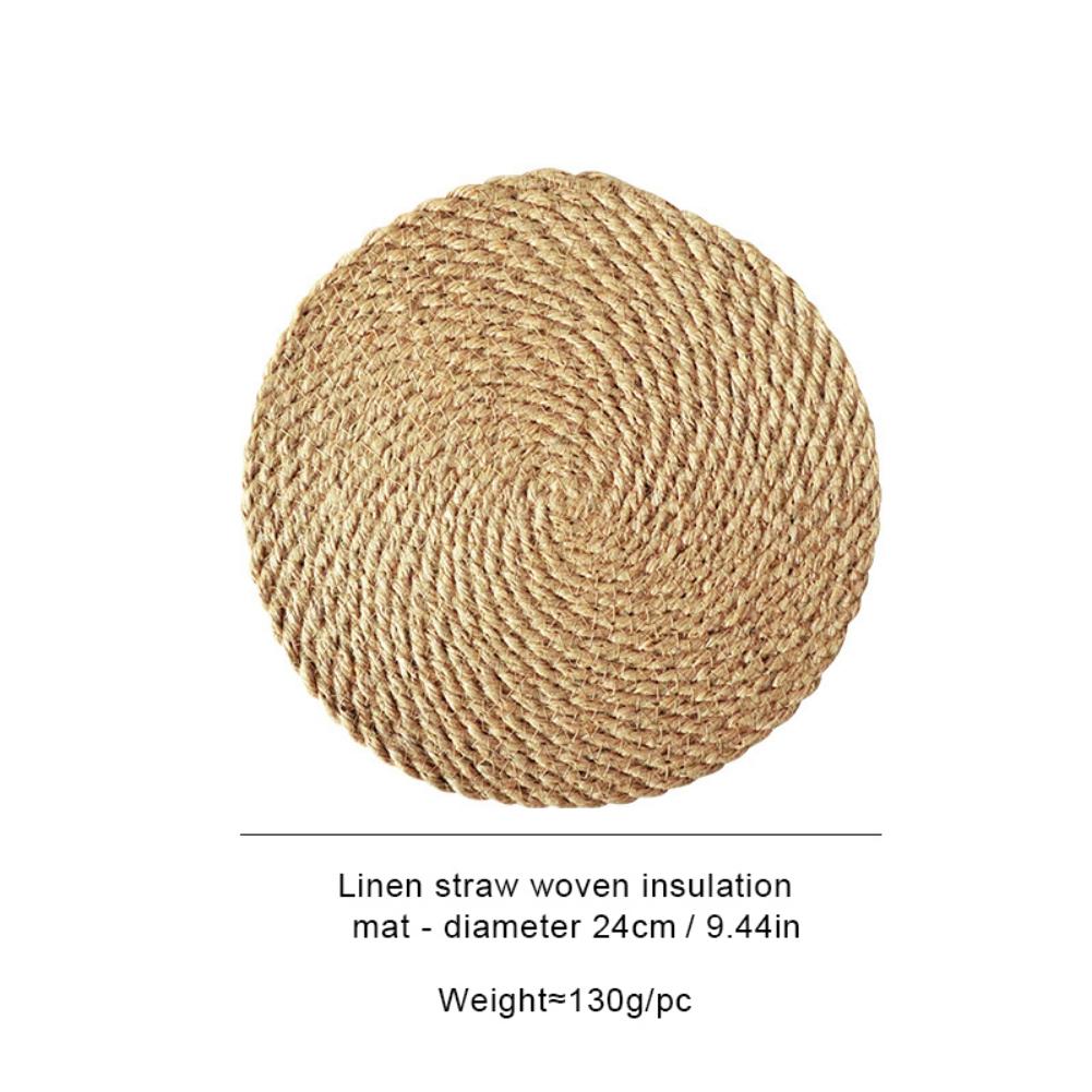 Suporturi de masă din ratan Suport de masă rotund țesut 30cm Suport de masă rezistent la căldură In Suport de masă împletit