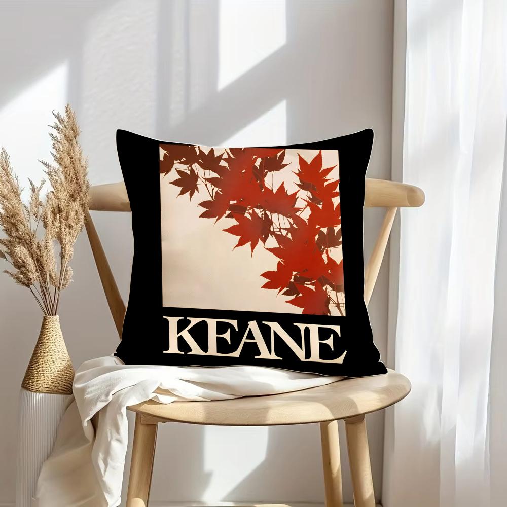 Band K-Keane Rock Cushion Cover Soft Plush Throw Pillow Cover | Double-Sided Decorative Cushion Case | Sofa Bedroom Home Decor