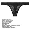 Men's Thong Sexy Low Rise G-String Bikini Briefs Ultra-thin T-back Underwear U Pouch Support Underpants