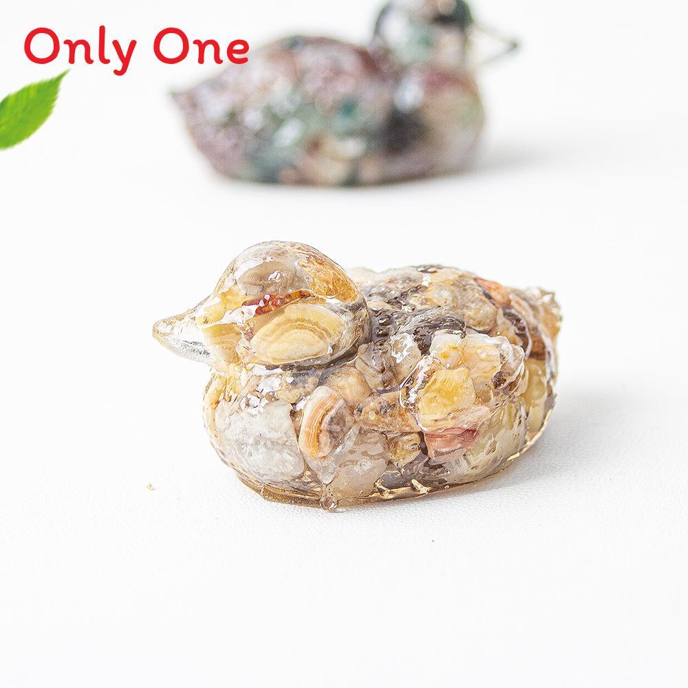 Water Crystal Resin Art Piece Duck Ornament For Home And Tabletop Decor
