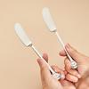 1/2pcs Cute 316 Stainless Steel Butter Knife Bread Jam Cream Spatula Long Handle Cheese Butter Spreader Kitchen Utensil