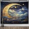 Tarot Tapestry Nordic Flower Series Room Background Cloth Moon Phase Wall Hanging Tapestries Living Room Bedroom Altar Cloths