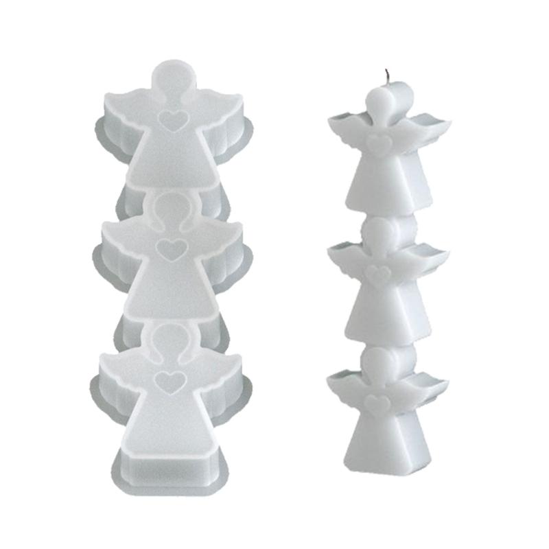 

Christmas Themed Candle Making Mold Santa Angel Reindeer Gingerbreads Man Food Grade Silicone For Chocolate Crafts