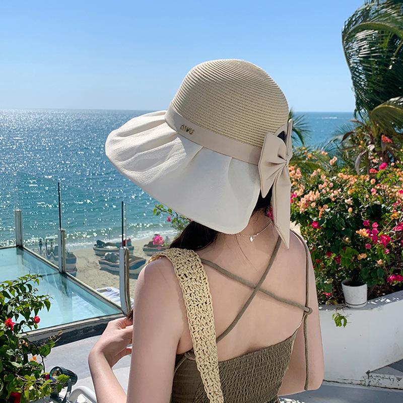 New Hat for Women's Spring and Summer Beach Vacation Sun Protection Korean Style Versatile and Elegant Fisherman's Hat Sun Hat