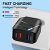 Dual Port USB Charger: QC3.0 & 2.1A Multi-Port Fast Charging Head, US/EU Compatible Travel Adapter
