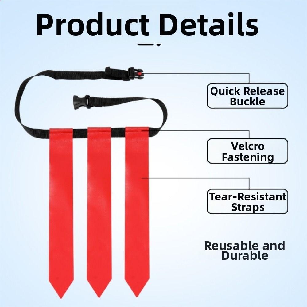 PVC American Football Waist Flag with Storage Bag Football Belt New Youth Football Waist Belt