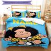 3pcs Mafalda2 Cover Set - Personalized Name, HD Printed Bedding with 1 Cover and 2 Pillowcases - Perfect for Home Decor, Easy Care