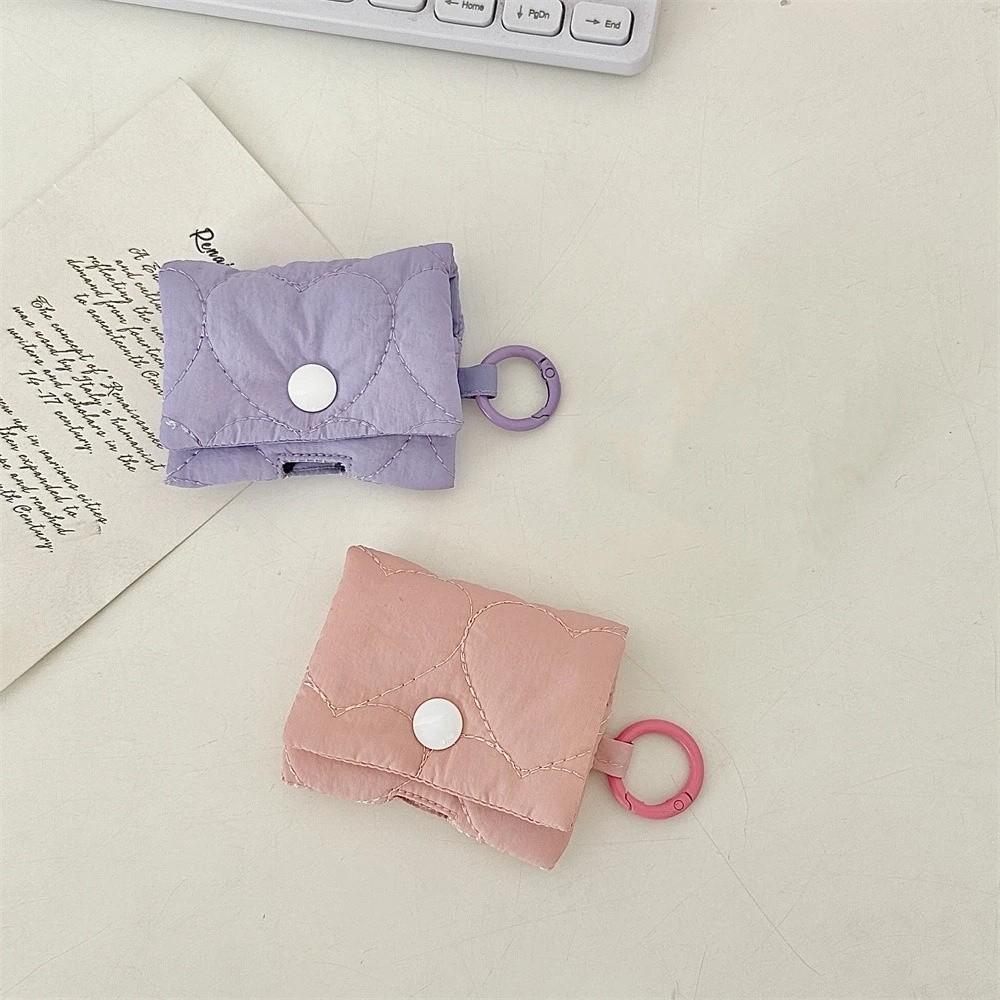 Soft Heart Earphone Bag Balletcore Bluetooth Headset Earphone Case Headphone Storage Bag  Gifts