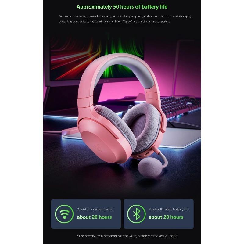 Razer Barracuda X Bluetooth USB Wireless Headset Gaming Headset Microphone