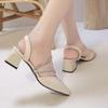 Ladies Baotou Sandals 2026 Summer New Coarse Heel Shoes Diamond Fairy Versatile Skirt Sandals Elegant Fashion Women's Shoes