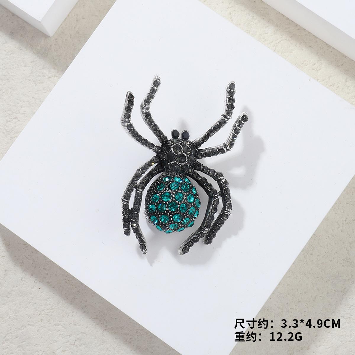 

Персонализированная брошь в виде паука из черного бриллианта со стразами из металла для женщин в виде корсажа, винтажные аксессуары на Хэллоуин