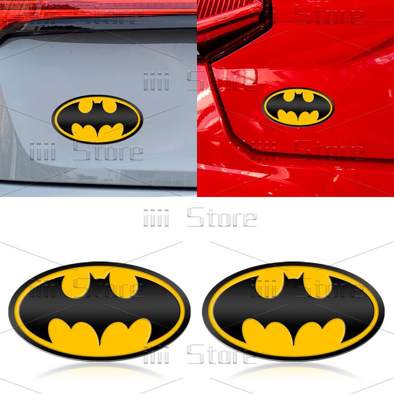 Universal 3D Chrome Metal Bat Symbol Emblem Car Styling Side Badge Tail Badge Auto Body Sticker Auto Exterior Accessories