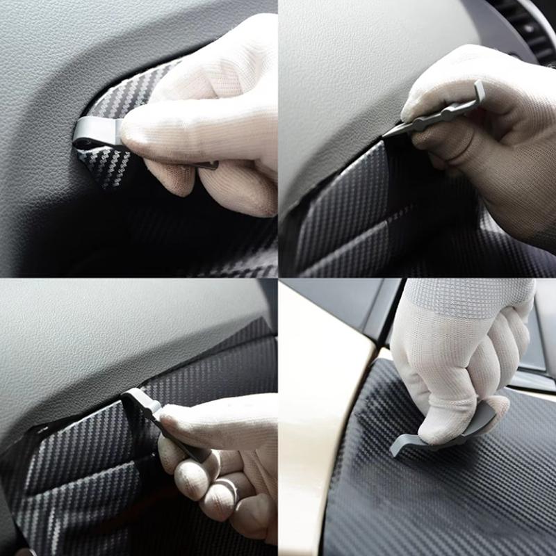 Micro Squeegee Car Vinyl Wrap Tool Kit Different Angled Edge For Car Body Wrapping Window Tint Decal Film Installation Tools