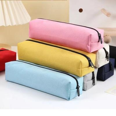 Durable Pen Case Kawaii Stationery Large Capacity Pencilcase School Supplies Pencil Pouch Solid Color Korean Stationery