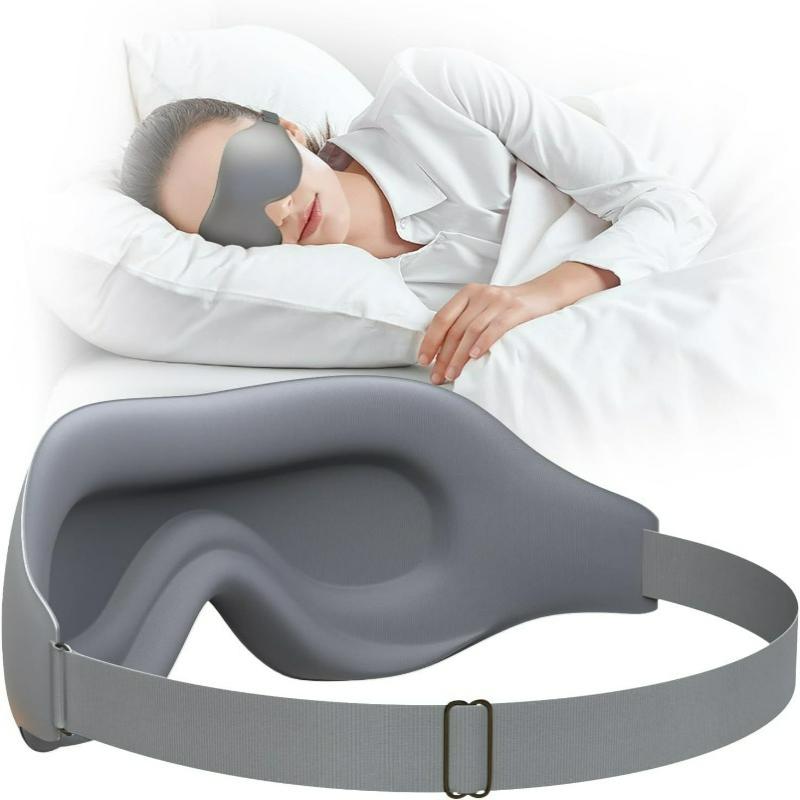 3D Memory Foam Sleeping Mask - Eye Shade Block out Light Sleep Aid Blindfold Face Eyepatch for Better Sleep Quality