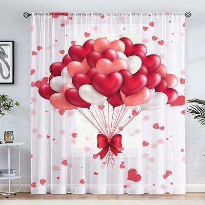Valentine's Day Shower Curtain Romantic Red Rose Hearts Valentine's Day Genie Shower Curtain Set Shower Curtains Bathroom Decor