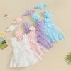 Citgeett Summer Infant Baby Girls Bodysuit Sleeveless Floral Lace Casual Party Street Jumpsuit Tops + HeadBand Clothes
