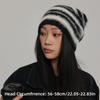 Plush Warm Skullies Hat Striped Ski Ear Protection Cap Unisex Knitted Beanies