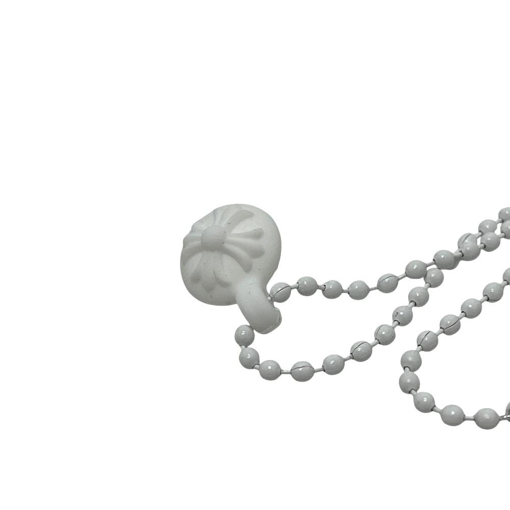 CHROME HEARTS Cross ball Accessories Necklace rubber White Unused