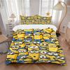 1Pc Minion Adventure Bedding Set Quilt Cover Pillowcase Home Christmas Xmas Halloween Gift 1 Duvet Cover 2 Pillowcase M92474