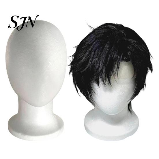 Hairdressing Training Head Foam Mannequin for Wigs, Lightweight Wig Display Stand with Stable Base Styling Trimming Professional Salon Use and Cosplay