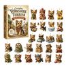 Decorative Miniature Pendants Goat Advent Calendar 2026, 24 Day Christmas Countdown with Unique Mini Pastoral Style Ornaments Figurines, Farmhouse