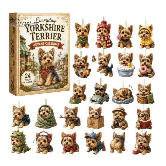 Decorative Miniature Pendants Goat Advent Calendar 2026, 24 Day Christmas Countdown with Unique Mini Pastoral Style Ornaments Figurines, Farmhouse