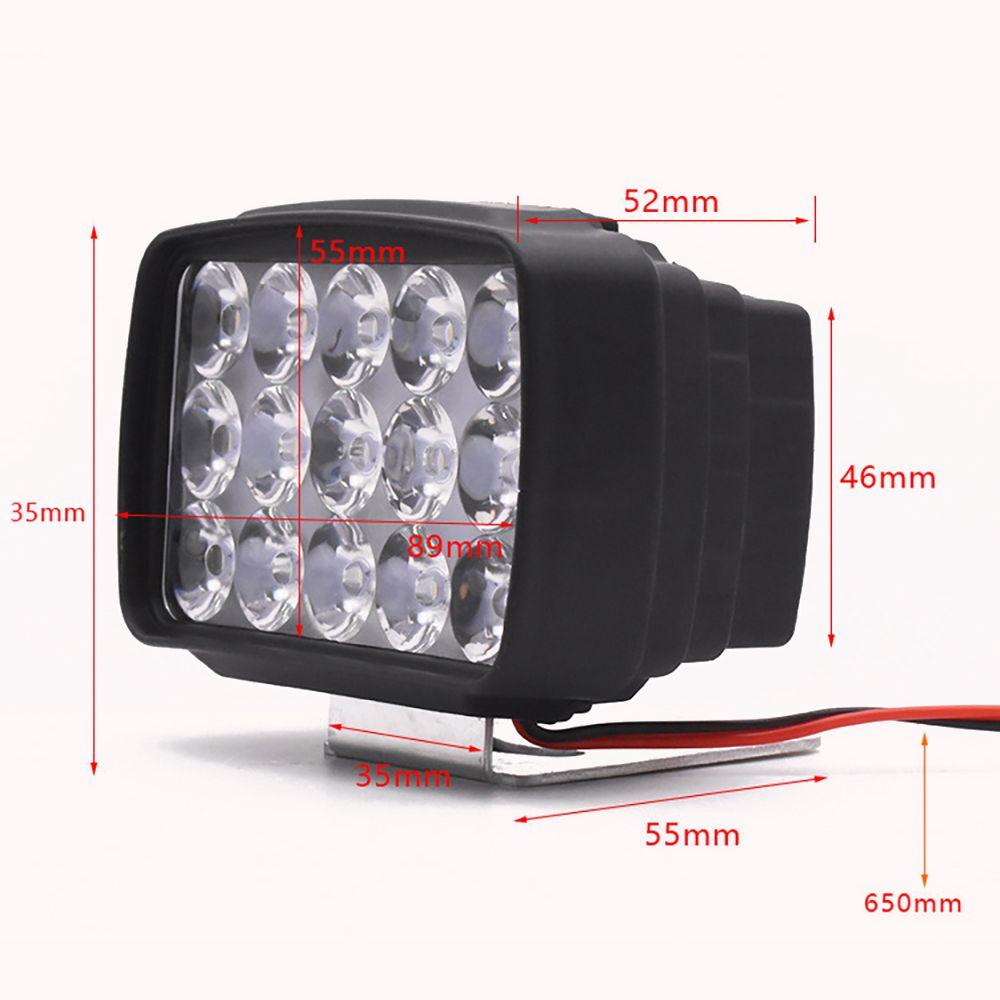 Parts 15 LED Lamps Motorcycle External Spotlight Auxiliary Headlamp Electric Bicycle Headlight