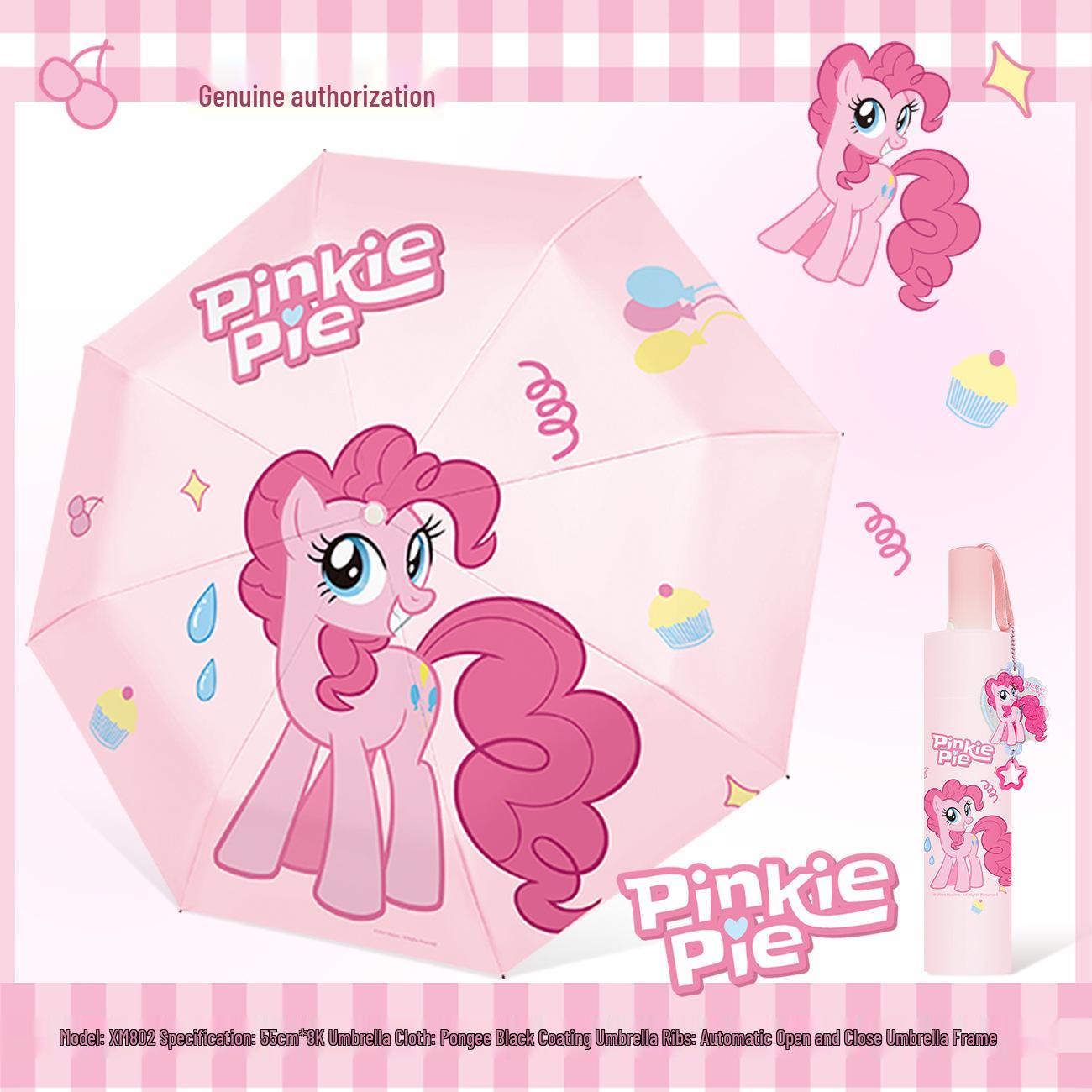 

Автоматический зонт двойного назначения My Little Pony - Защита от УФ-лучей, Складной для дождя или солнца