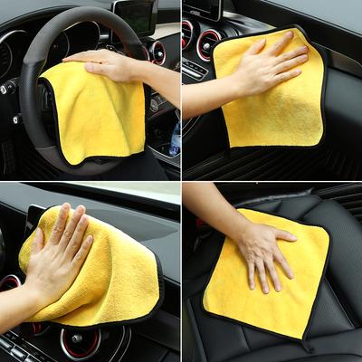 Mikrofiber Havlu Araba Yıkama Havlusu Temiz Havlular Kurutma Bezi Hemming Detaylandırma Süper Emici Yumuşak Kalın Araba Bakım Balmumu Cilası için