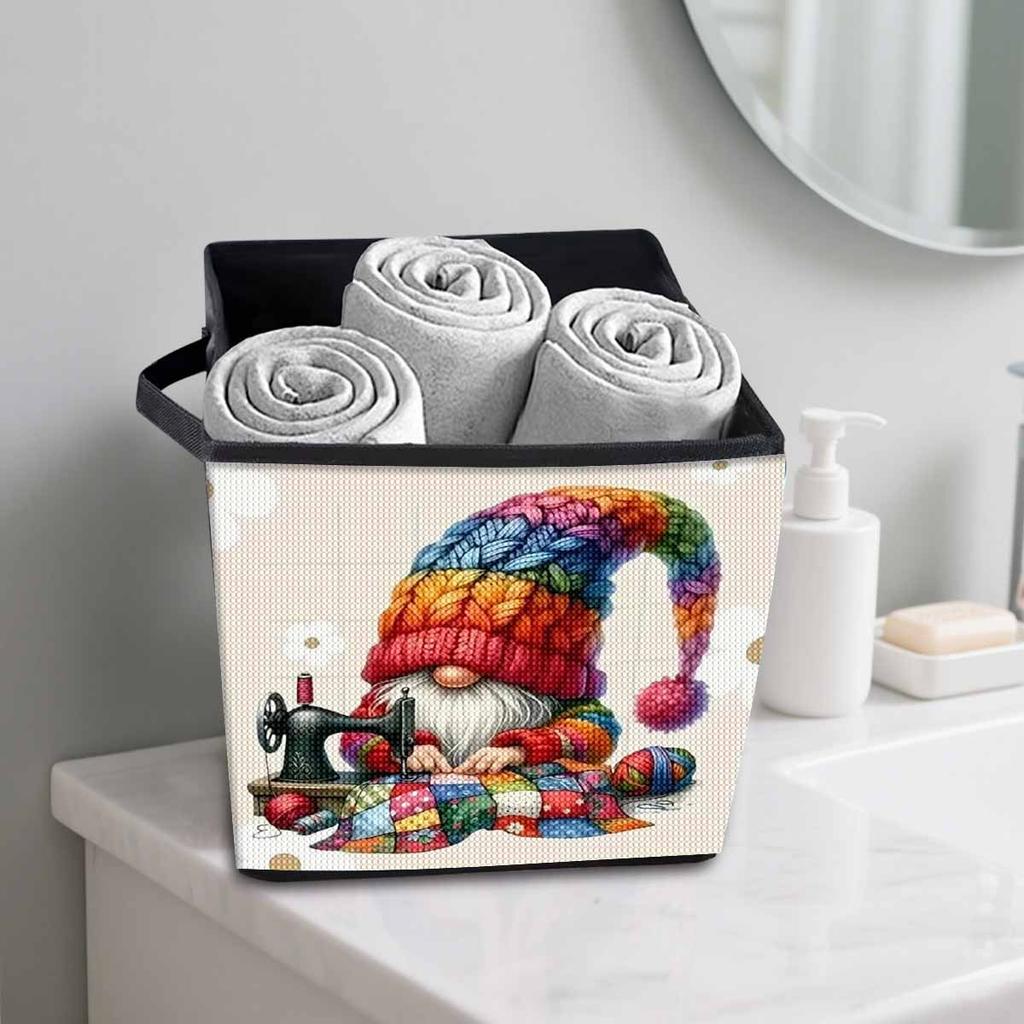 A Dwarf Sewing Clothes 5D Diamond Painting Storage Basket Full Round Drill Mosaic Diamond Embroidery Cross Stitch Kits Home Decor Home Decor