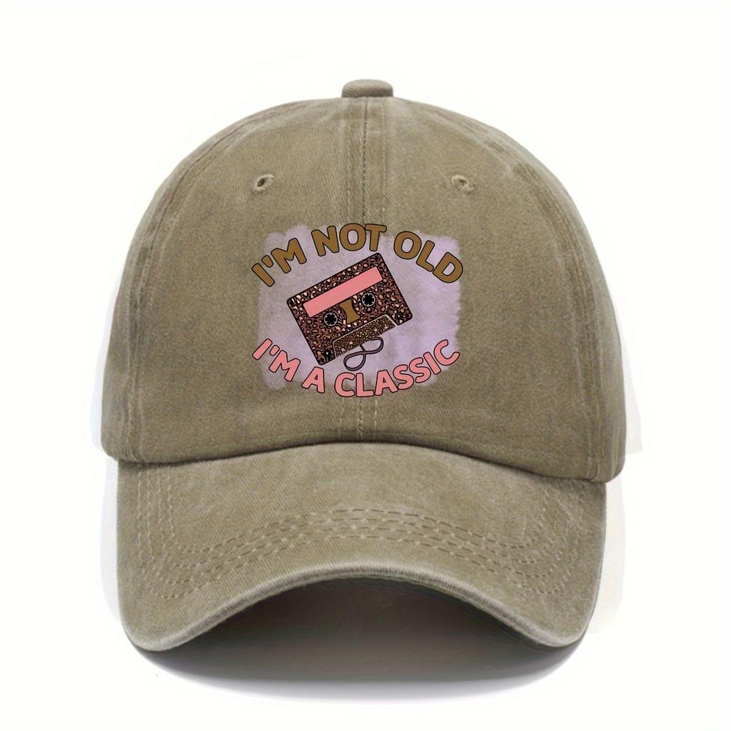 Im Not Old Im A Classic Retro Cassette Tape Baseball Cap Vintage Washed Adjustable Hat Unisex