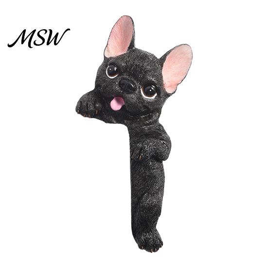 Frenchie Wall Art Decal 3D French Bulldog Resin Light Switch Cover, Cute Cartoon Dog Socket Creative Ornament Decor, Self-Adhesive Animal Plate