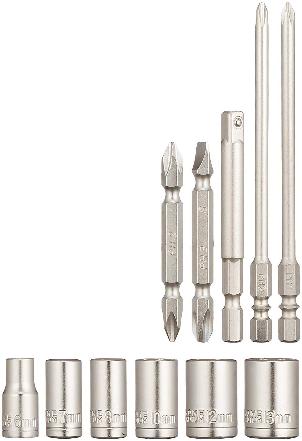 

Bit Socket 11 Piece Set Hexagonal Shaft E-Value & BS-2N 6.35mm