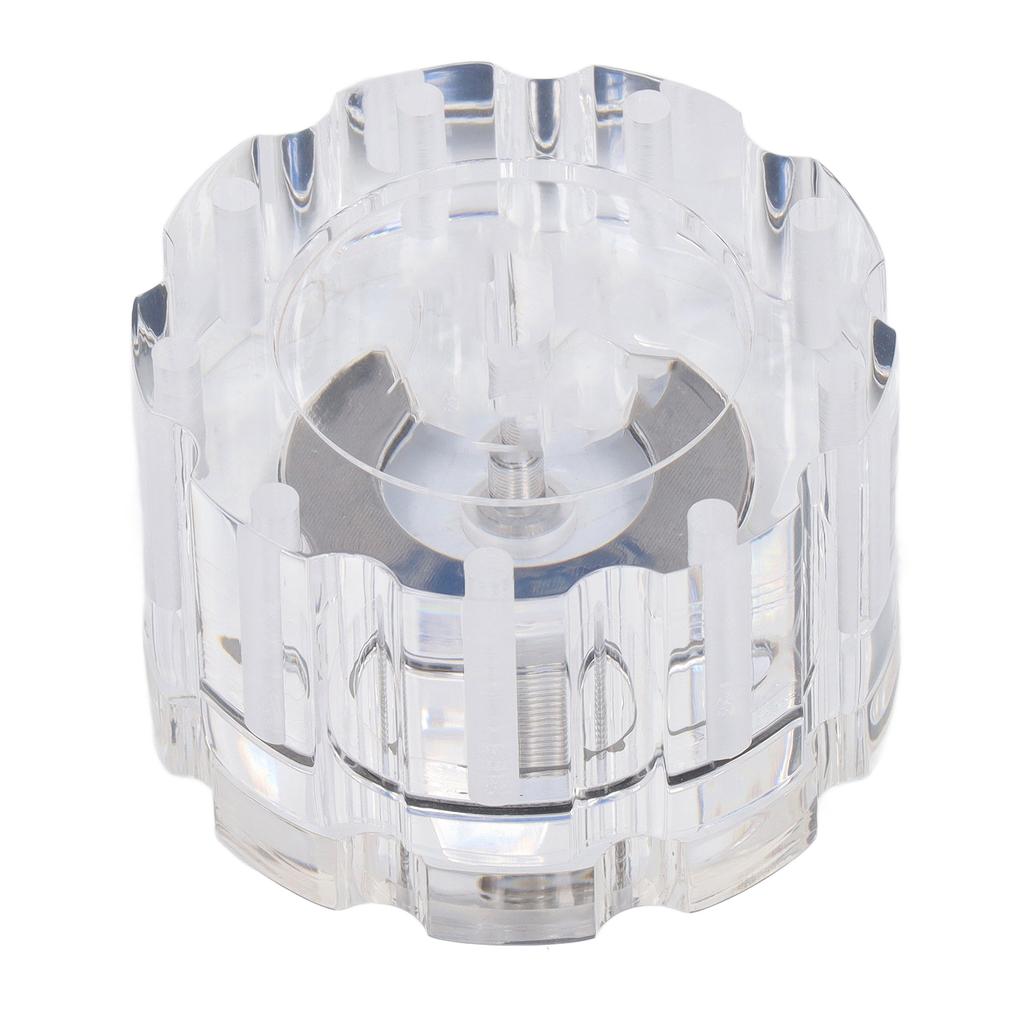 Screwdriver Storage Box 9 Holes 360 Degree Rotatable Tweezers Storage Base Slip Proof Acrylic Screwdriver Holder