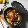 Staub Cocotte Oval Black Large Hand Cast Enamel Pot IH Compatible Japanese La Cocotte Oval "Pico 29cm" [Authorized Product] 40509-315
