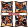 Chibi Basketball Player Decorative Throw Pillow Covers Pattern Cushion Cover Suitable for Sofa Bedroom Car Pillow Cover