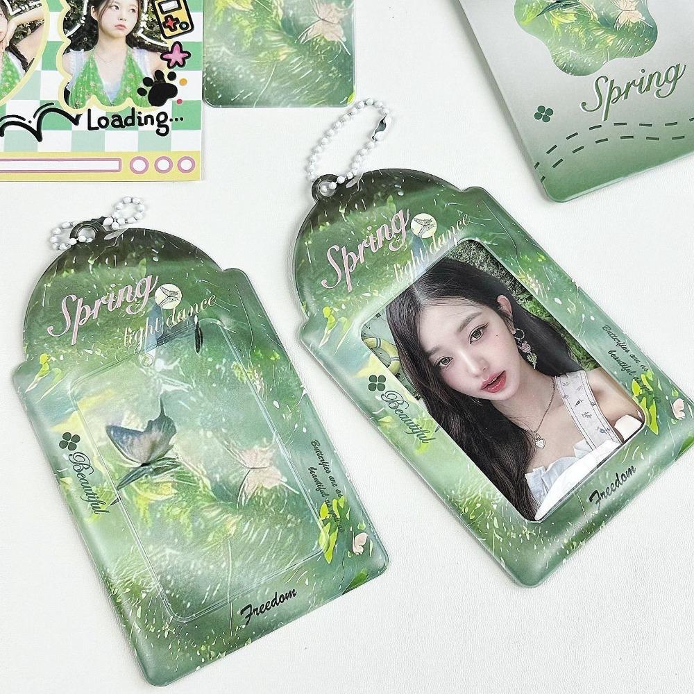 

Four Seasons Photocard Display Protector Thickened Multifunction 3 Inch Card Case Pouch PVC Cute Backpack Pendant Students