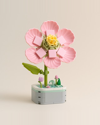 ყვავილების თაიგული სამშენებლო ბლოკი მზესუმზირის მოდელის ასამბლეის მორთულობა სათამაშოები საბავშვო საშობაო საჩუქარი