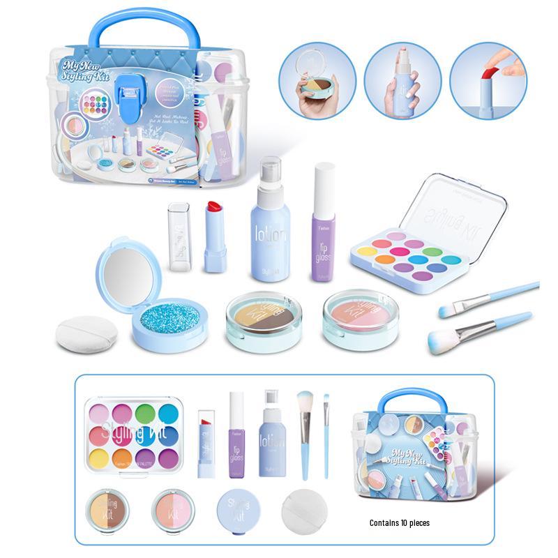 

Набор для макияжа принцессы: Детский косметический столик и игрушка-сумочка