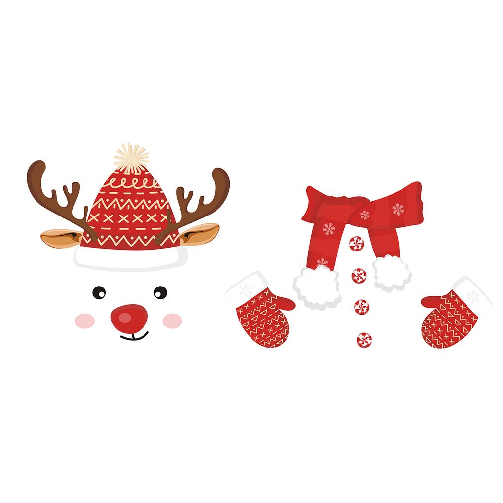 

Christmas Theme Fridge Sticker Wall Decal Home Hotel Holiday Decor Refrigerator Sticker
