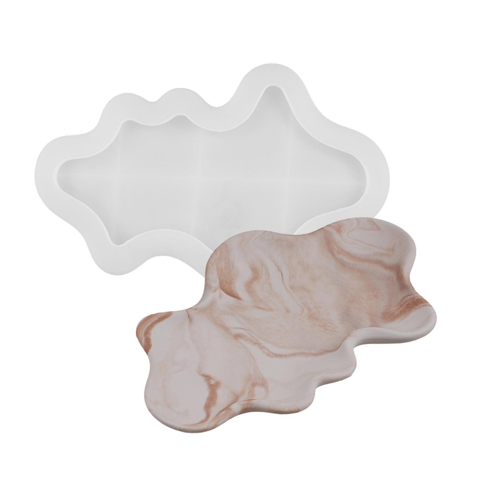 

Легкая в использовании силиконовая форма для создания декоративных подносов, формы с уникальной волнистой формой, подходит для подарков, ручная работа