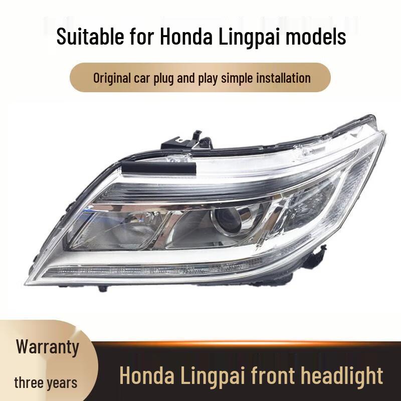 Compatible Honda Lingpai 13-16 Headlight Assembly - Halogen/LED Options Halogen (Driver/No Daytime Running Light)