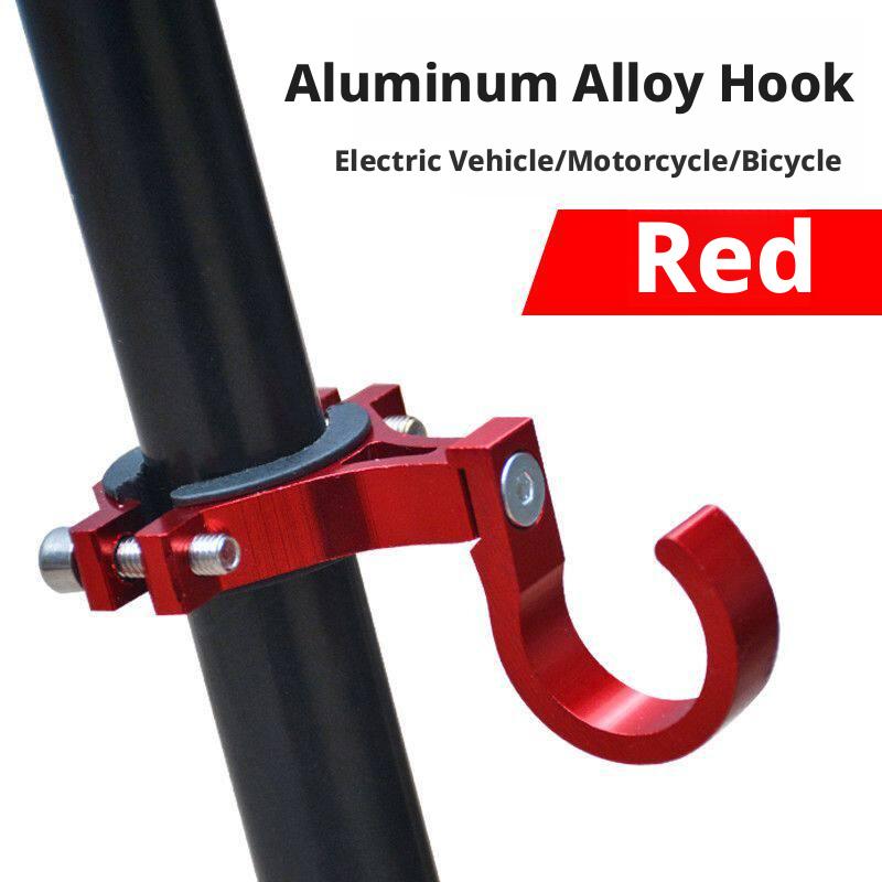 SEAMETAL Electric Scooter Hook Aluminum Alloy Handlebar Crossbar Double Hook Holder Universal Hanger Hook For Motorcycle Bike